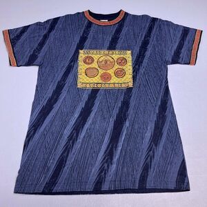 SportSanti Columbia Aztec Shirt Mens XL South America Indian Blue Gold
